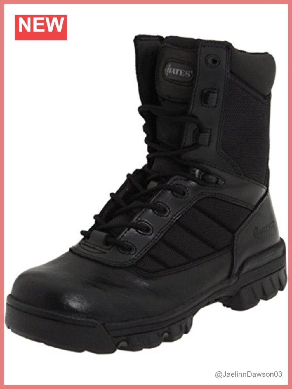 Women's 8" Military Tactical Side Zip Boot Leather Slip Resistant